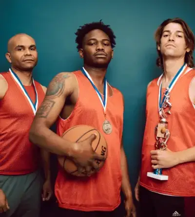 Fitsports basketball players with medals